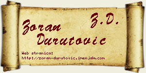 Zoran Durutović vizit kartica